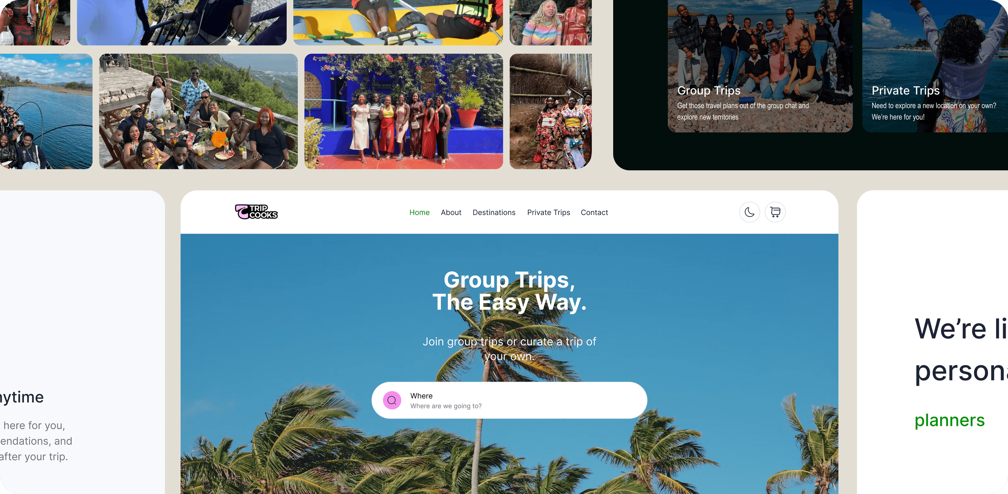 Team working on creative design