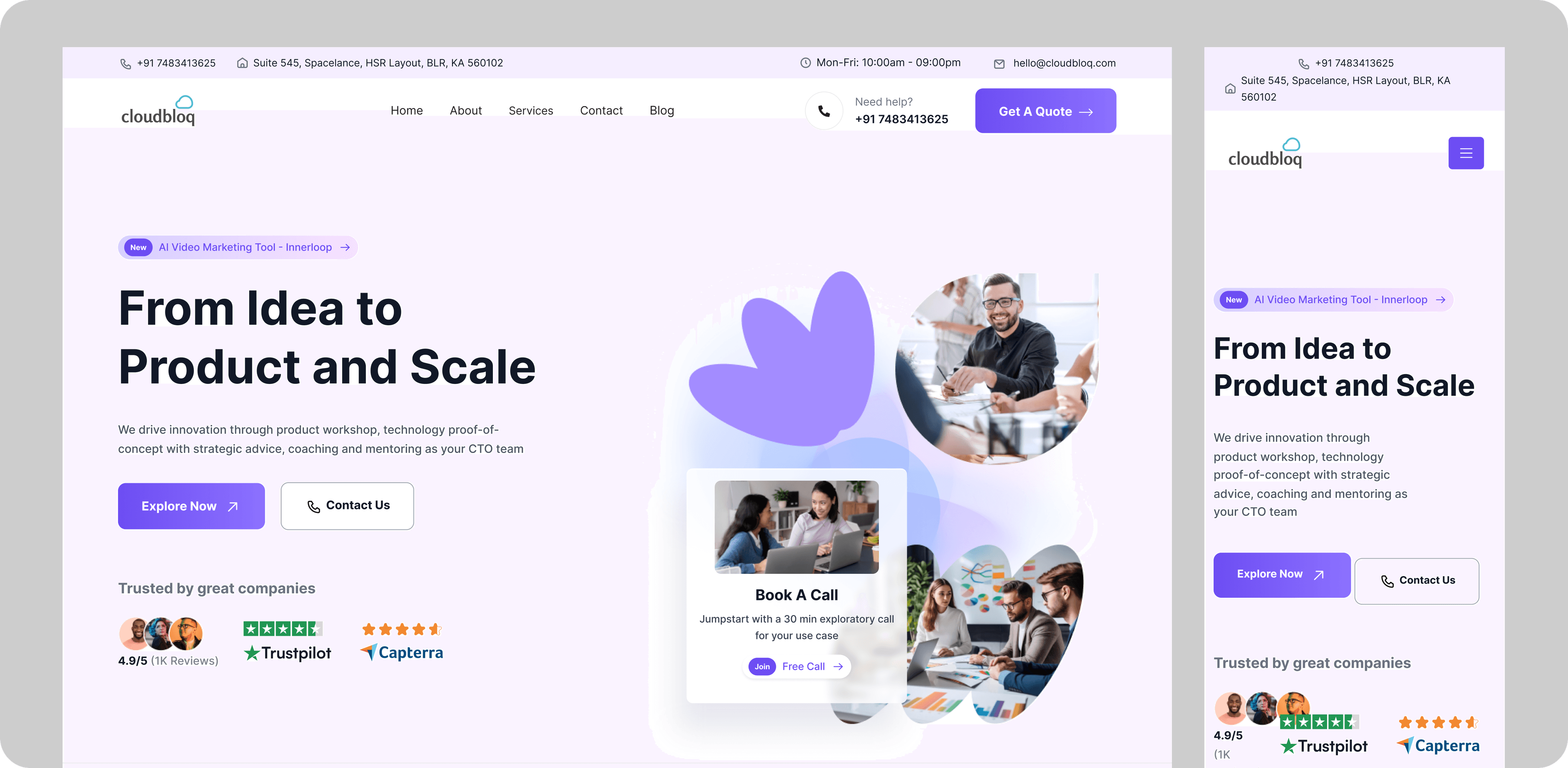 Team working on creative design