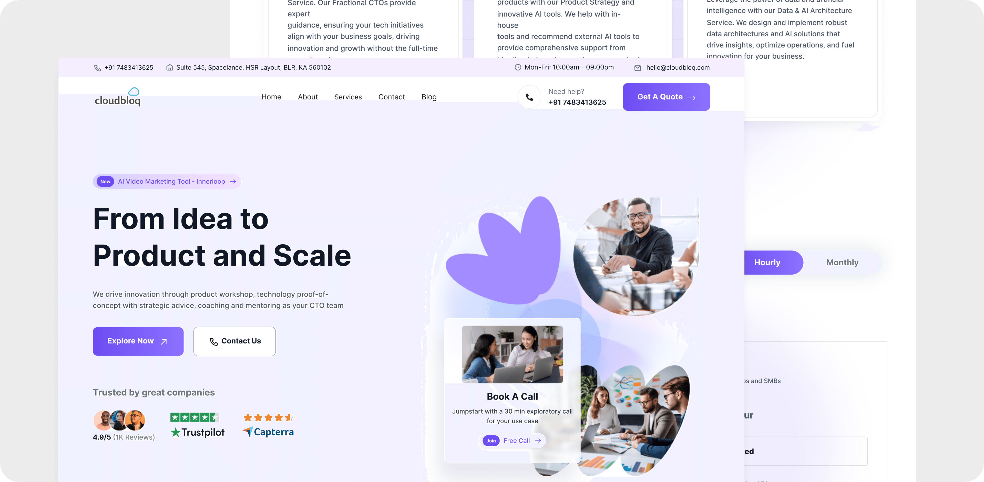 Team working on creative design