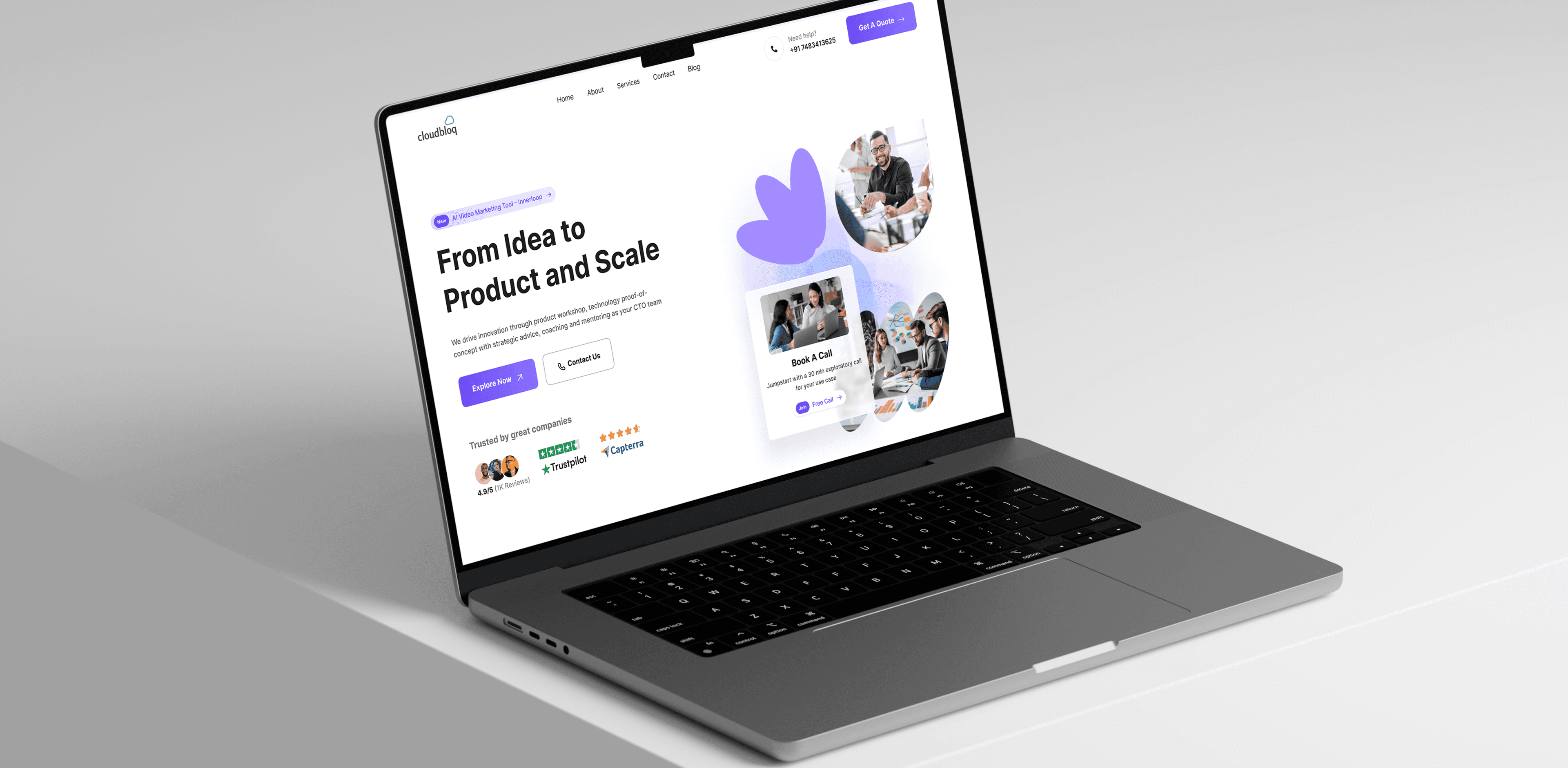 Team working on creative design