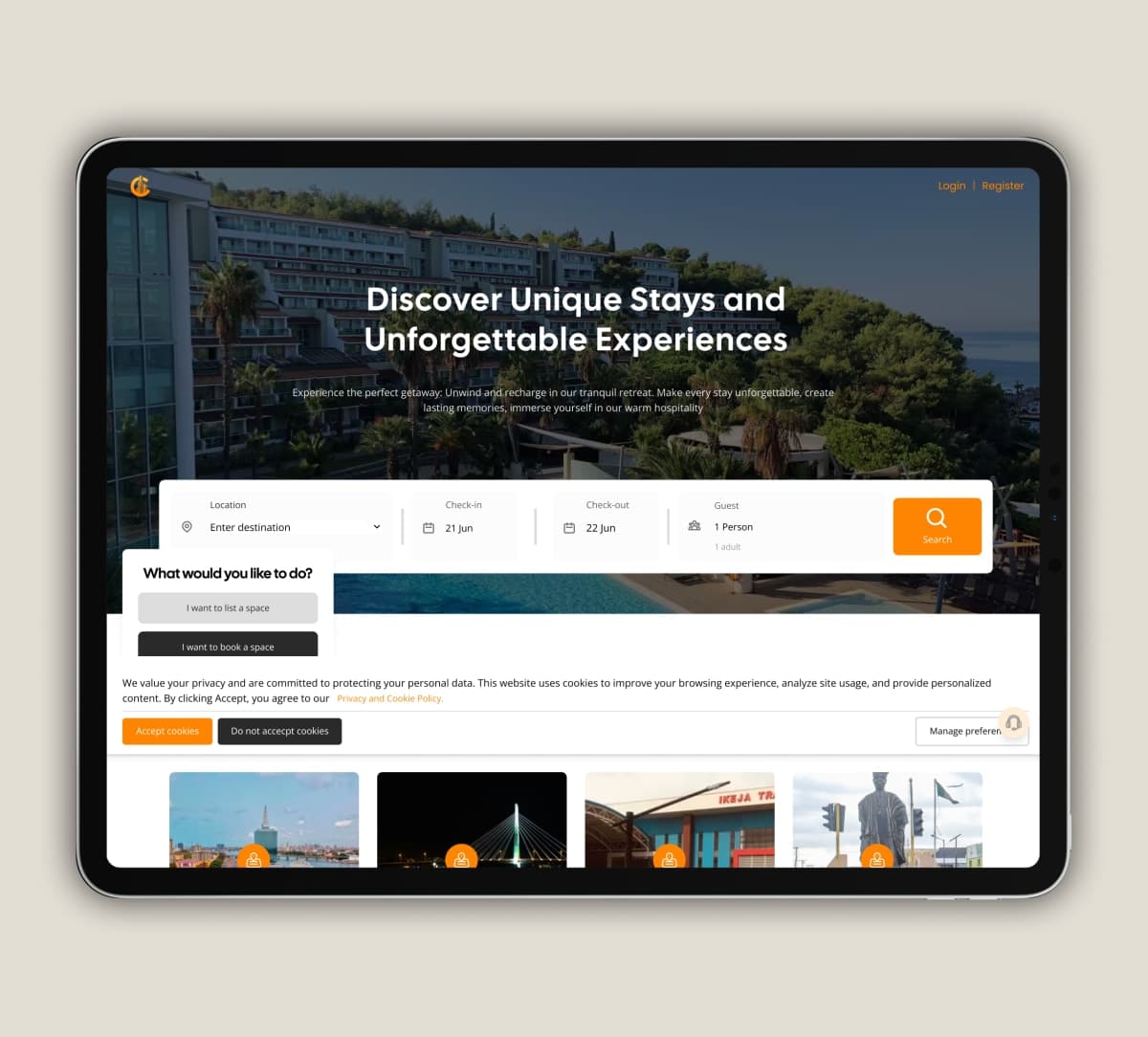 CitySpace property listing browse screen