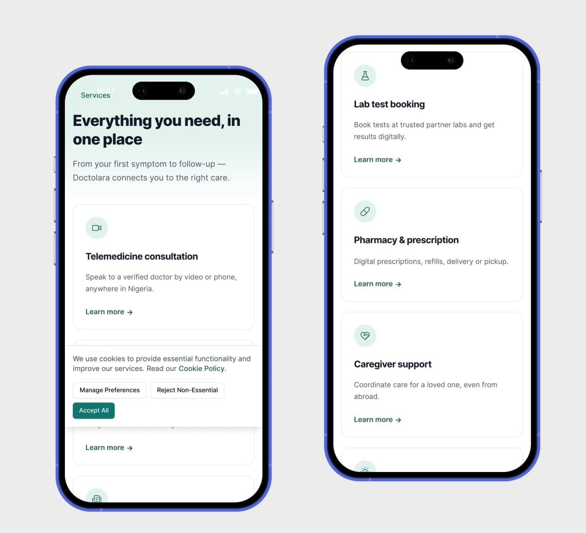 Doctor Lara telemedicine consultation interface