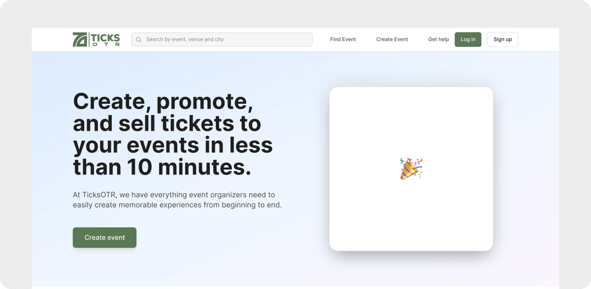 TicksOTR platform design system overview
